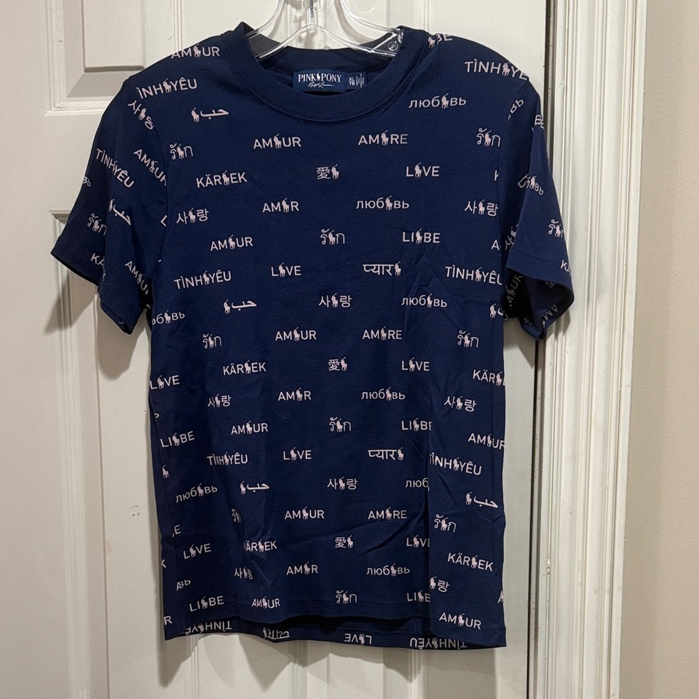 Navy Pink Pony Collection Shirt by Ralph Lauren